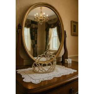 Sparkling Crystal Heart Tiara Crown Adjustable Rhinestone Princess Fairy Queen